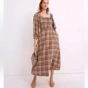 Madewell Plaid Flannel Dress